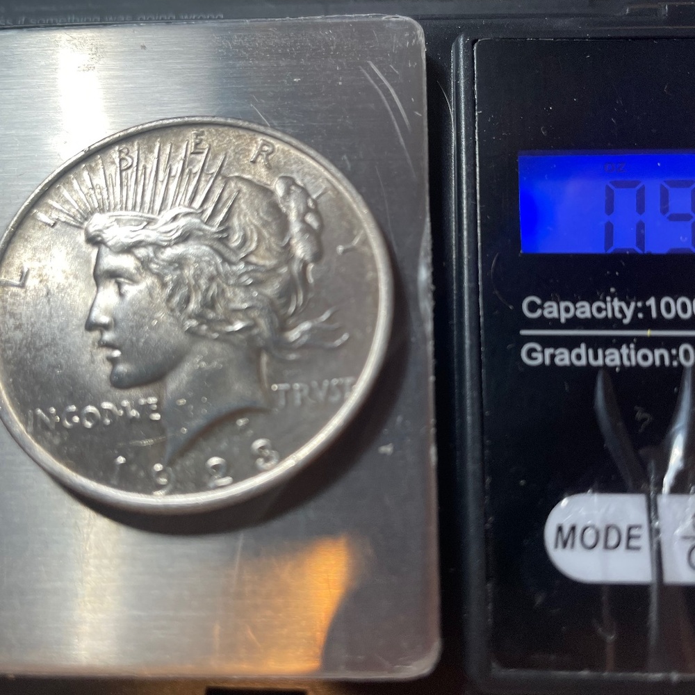 1923 Peace Dollar BU Choice Uncirculated Silver $1 Coin #205157249935 - Picture 8 of 8